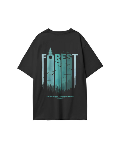 Deep Forest Oversized T-Shirt Print