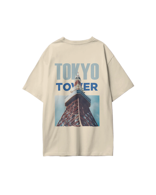 TOKYO TOWER Oversized T-Shirt Print