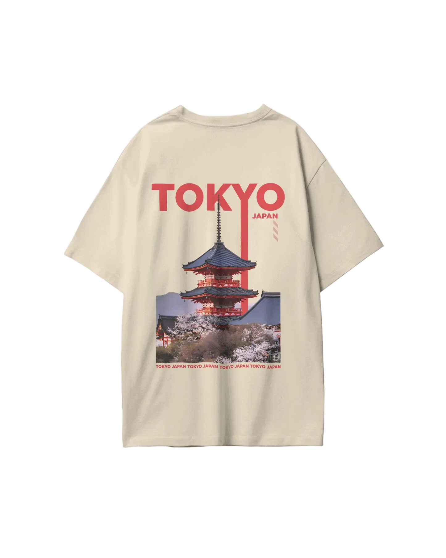 Japanese Architecture Oversized T-Shirt print