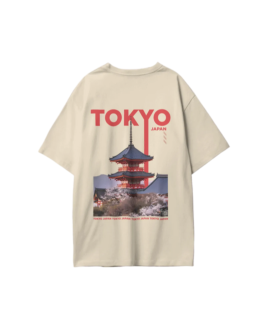 Japanese Architecture Oversized T-Shirt print
