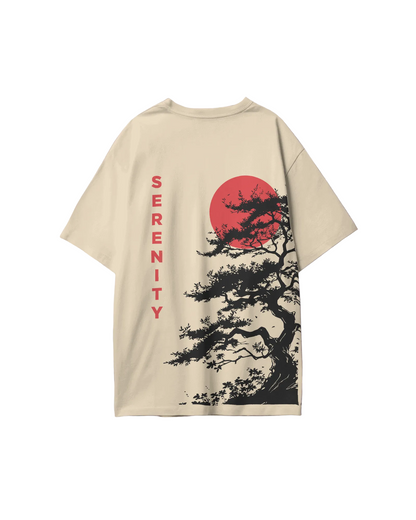 Japanese Bonsai Tree  Oversized T-Shirt Print