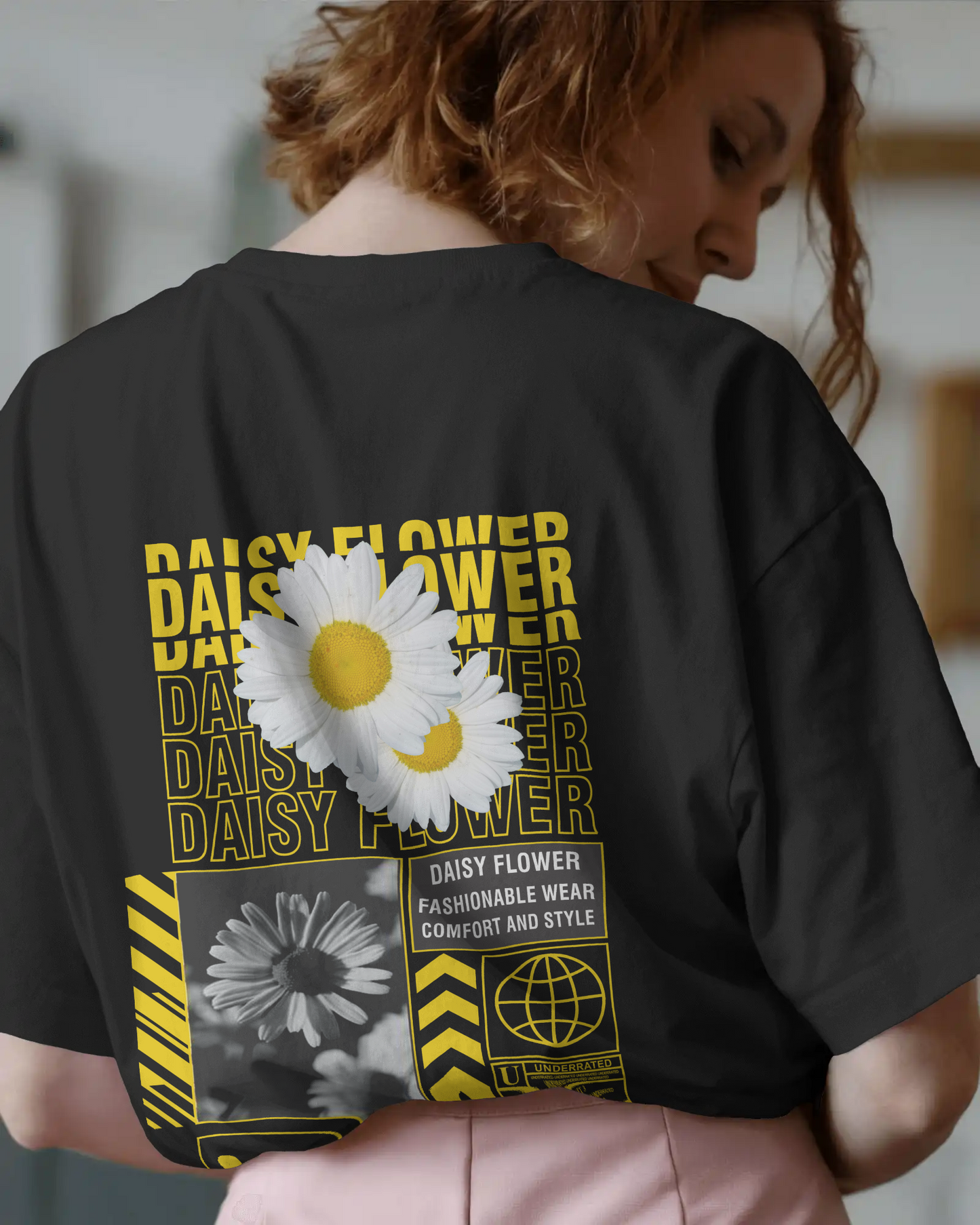 Dalsy Flower Oversized T-Shirt Print
