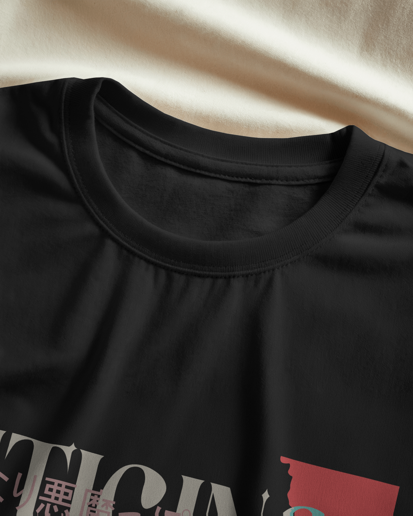 Japanese Characters Pretty Demon  Oversized T-Shirt Print