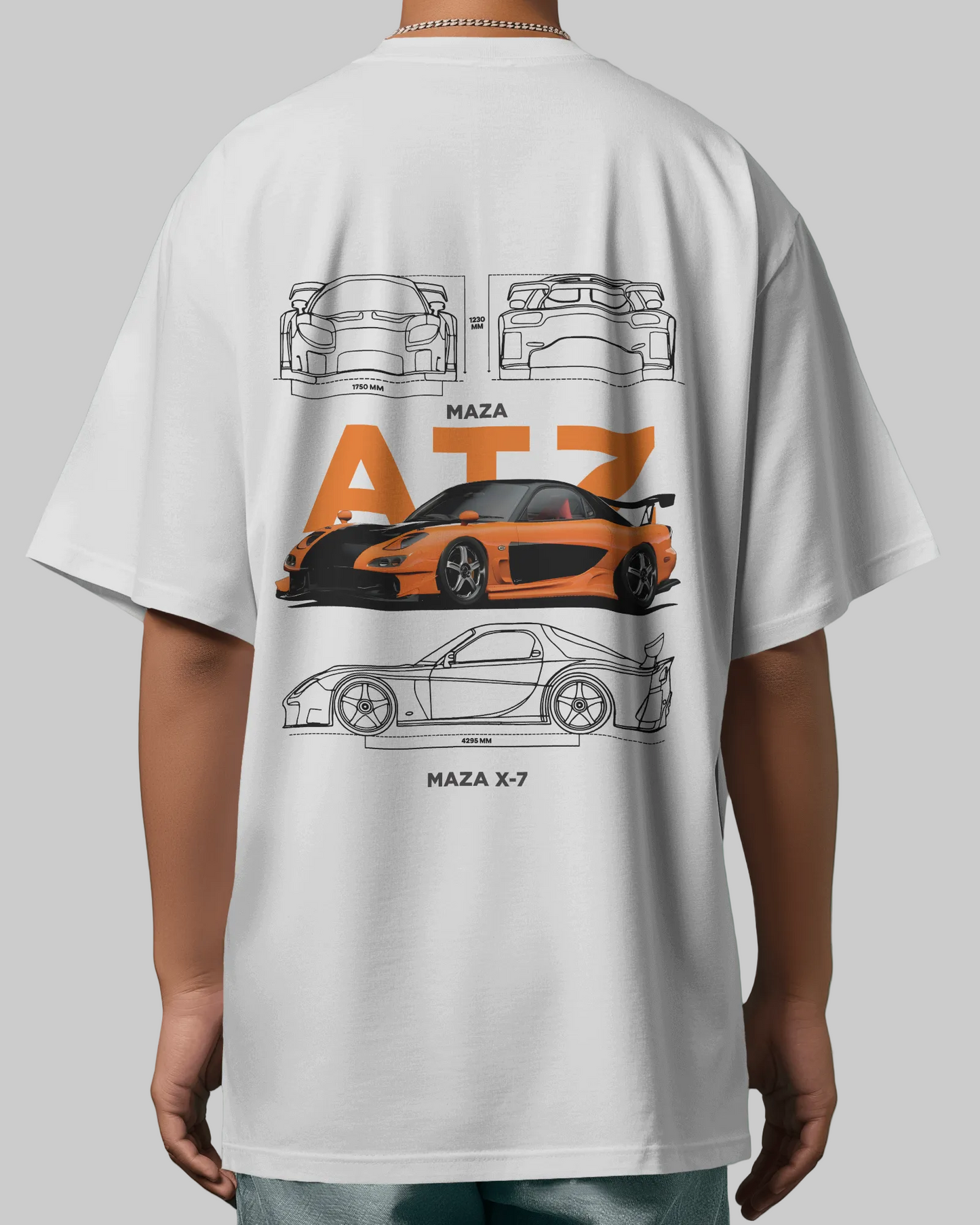 Tokyo Drift Mazda print oversized T-shirt