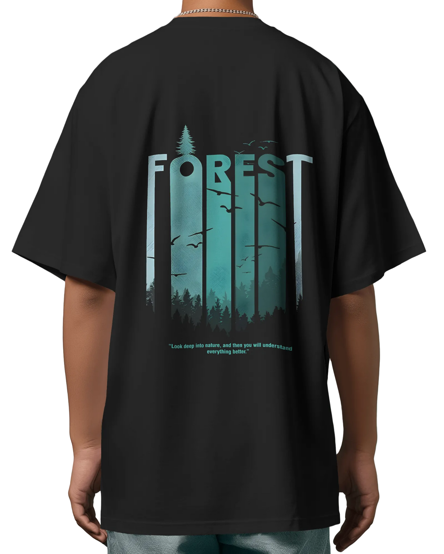 Deep Forest Oversized T-Shirt Print