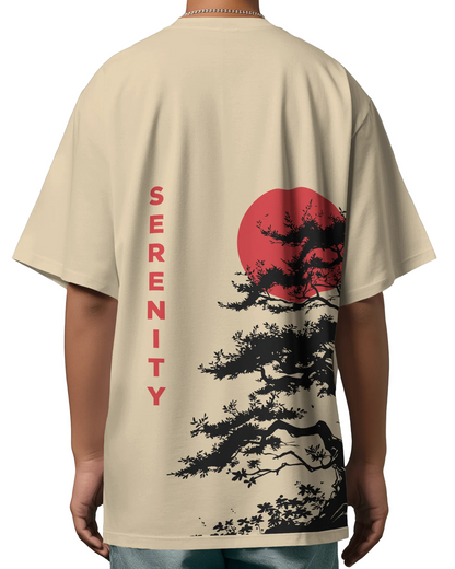 Japanese Bonsai Tree  Oversized T-Shirt Print