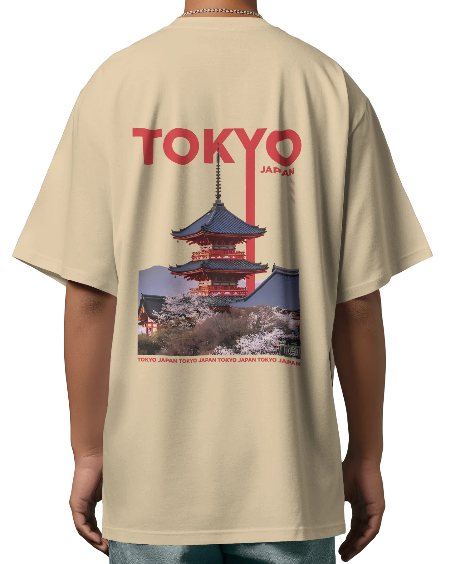 Japanese Architecture Oversized T-Shirt print