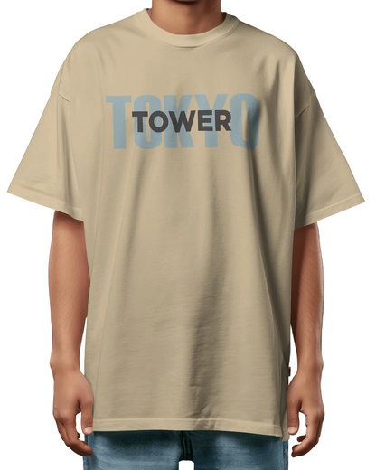 TOKYO TOWER Oversized T-Shirt Print