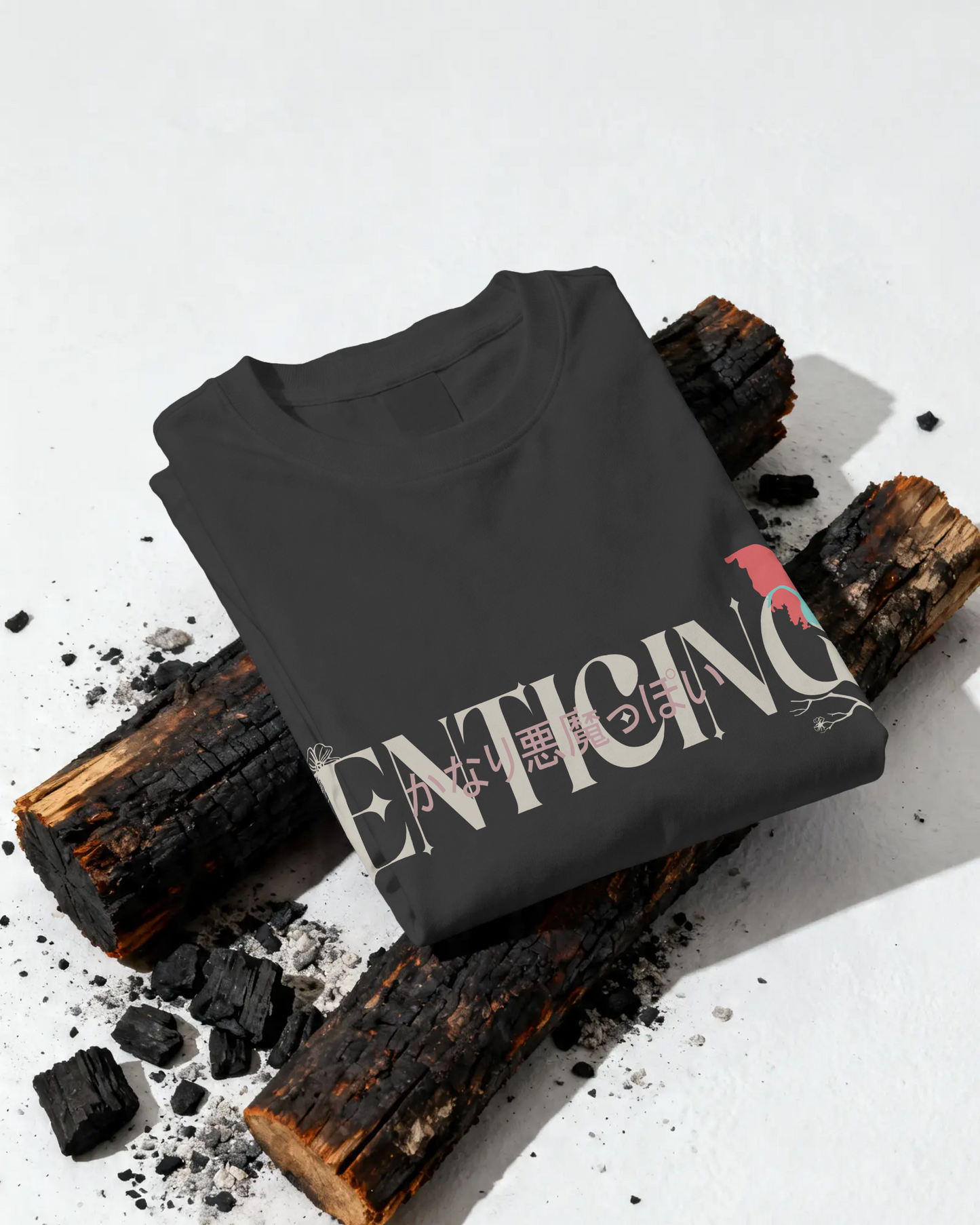 Japanese Characters Pretty Demon  Oversized T-Shirt Print