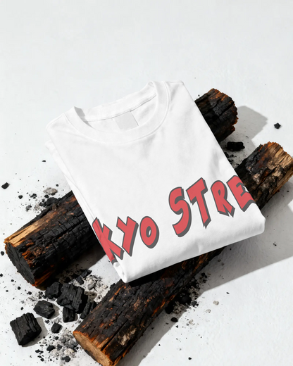 TOKYO STREET Oversized T-Shirt Print